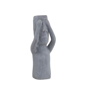 PERU MAN SEE ΔΙΑΚΟΣΜΗΤΙΚΗ ΦΙΓΟΥΡΑ 19x18x51cm ΤΕΧΝΗΤΗ ΠΕΤΡΑ ΓΚΡΙ