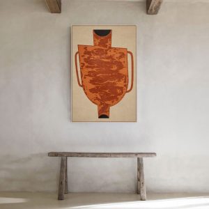 ART POTERIE ΠΙΝΑΚΑΣ ΔΙΑΚΟΣΜΗΣΗΣ 83x123x4cm ΚΑΜΒΑΣ ΠΟΛΥΧΡΩΜΟ ΞΥΛΟ ΦΥΣΙΚΟ