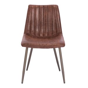 STRIPES ΚΑΡΕΚΛΑ ΚΑΦΕ GUNMETAL 48x56x80cm