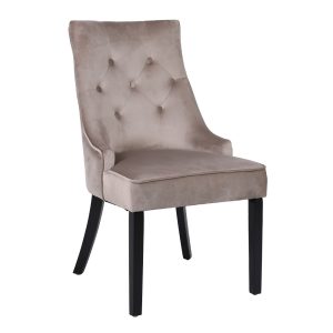 VERONA ΚΑΡΕΚΛΑ ΜΕ ΜΕΤΑΛΛΙΚΟ ΚΡΙΚΟ BEIGE ΜΑΥΡΟ 57x47x98cm