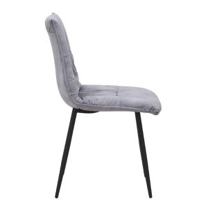 LINEA ΚΑΡΕΚΛΑ ΓΚΡΙ SILVER ΜΑΥΡΟ 47x55x86cm