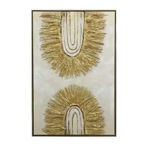 BOHO ART ΠΙΝΑΚΑΣ ΔΙΑΚΟΣΜΗΣΗΣ 60x90x4cm ΚΑΜΒΑΣ ΠΟΛΥΧΡΩΜΟ ΧΡΥΣΟ