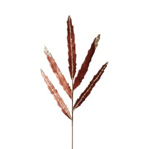 BROCADE FLOWER ΧΡΙΣΤΟΥΓΕΝΝΙΑΤΙΚΟ ΛΟΥΛΟΥΔΙ 85cm ΒΕΛΟΥΔΟ TERRACOTTA