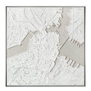 MAP ΠΙΝΑΚΑΣ ΔΙΑΚΟΣΜΗΣΗΣ 100x100x5cm ΚΑΜΒΑΣ ΛΕΥΚΟ ΜΠΕΖ ΞΥΛΟ ΑΣΗΜΙ