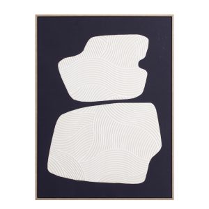 BOUNDLESS ART ΠΙΝΑΚΑΣ ΔΙΑΚΟΣΜΗΣΗΣ 60x80x5cm ΛΙΝΟ ΜΑΥΡΟ ΛΕΥΚΟ ΞΥΛΟ ΦΥΣΙΚΟ