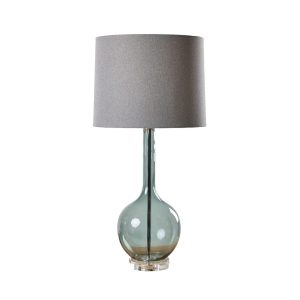 MAYVEN ΦΩΤΙΣΤΙΚΟ ΕΠΙΤΡΑΠΕΖΙΟ 36x36x71cm ΚΡΥΣΤΑΛΛΟ ΔΙΑΦΑΝΟ ΜΠΛΕ ΑΣΗΜΙ ΛΙΝΟ ΓΚΡΙ