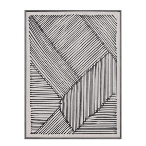 STAY TRUE ΠΙΝΑΚΑΣ ΔΙΑΚΟΣΜΗΣΗΣ 60x80x4cm ΔΕΡΜΑ ΛΕΥΚΟ ΜΑΥΡΟ ΞΥΛΟ ΜΑΥΡΟ