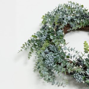EUCALYPTUS 48 ΣΤΕΦΑΝΙ ΔΙΑΚΟΣΜΗΣΗΣ 48x48cm PVC ΠΡΑΣΙΝΟ