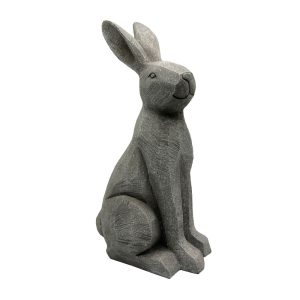 ROGER ΔΙΑΚΟΣΜΗΤΙΚΟ ΛΑΓΟΣ 21x16x40cm POLYRESIN ΓΚΡΙ