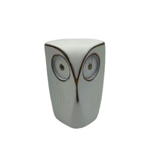 OWL S ΔΙΑΚΟΣΜΗΤΙΚΟ ΚΟΥΚΟΥΒΑΓΙΑ 7x7x9cm POLYRESIN ΛΕΥΚΟ