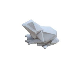 FROG A ΔΙΑΚΟΣΜΗΤΙΚΟ ΒΑΤΡΑΧΟΣ 25x16x14cm POLYRESIN ΛΕΥΚΟ