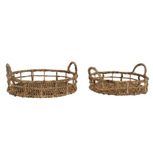 THASOS ΔΙΣΚΟΣ 40x40x9cm SEAGRASS ΦΥΣΙΚΟ
