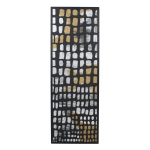 PIC ΠΙΝΑΚΑΣ ΔΙΑΚΟΣΜΗΣΗΣ 40x120x2cm ΜΕΤΑΛΛΟ ΜΑΥΡΟ ΧΡΥΣΟ MDF ΛΕΥΚΟ