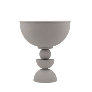 UP : DOWN ΜΠΩΛ ΜΕ ΠΟΔΙ 31x31x36cm ΜΕΤΑΛΛΟ ΛΕΥΚΟ