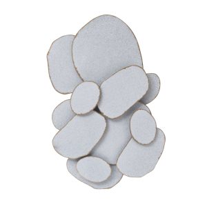 PEBBLES ΔΙΑΚΟΣΜΗΤΙΚΟ ΤΟΙΧΟΥ 63x7x97cm ΜΕΤΑΛΛΟ ΛΕΥΚΟ ΓΚΡΙ ΧΡΥΣΟ