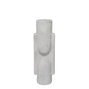NATHEN ΒΑΖΟ 13x10x36cm ΑΛΟΥΜΙΝΙΟ ΛΕΥΚΟ