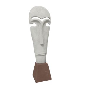 NATHEN ΔΙΑΚΟΣΜΗΤΙΚΗ ΦΙΓΟΥΡΑ 15x11x48cm ΑΛΟΥΜΙΝΙΟ ΛΕΥΚΟ ΜΠΕΖ