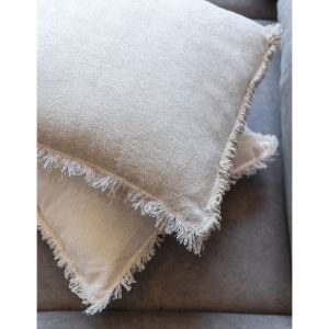 BELUD ΔΙΑΚΟΣΜΗΤΙΚΟ ΜΑΞΙΛΑΡΙ 45x45cm ΥΦΑΣΜΑ ΛΕΥΚΟ POLYESTER