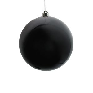 PERLA DARK ΧΡΙΣΤΟΥΓΕΝΝΙΑΤΙΚΗ ΜΠΑΛΑ 20x20x20cm ΠΛΑΣΤΙΚΟ ΜΑΥΡΟ