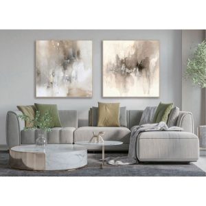 HARLIE A ΠΙΝΑΚΑΣ ΔΙΑΚΟΣΜΗΤΙΚΟΣ ΜΕ ΚΟΡΝΙΖΑ 80x80x4cm ΚΑΜΒΑΣ ΠΟΛΥΧΡΩΜΟ PS