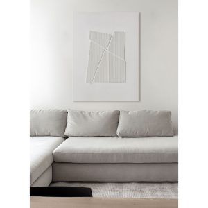 WHITESHADOW ΠΙΝΑΚΑΣ ΔΙΑΚΟΣΜΗΤΙΚΟΣ 75x100x3.8cm ΚΑΜΒΑΣ ΛΕΥΚΟ