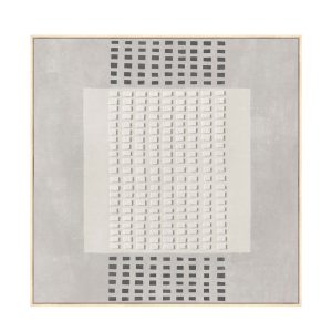 FRAMED DREAM ΠΙΝΑΚΑΣ ΔΙΑΚΟΣΜΗΤΙΚΟΣ ΜΕ ΚΟΡΝΙΖΑ 80x80x4cm ΚΑΜΒΑΣ ΓΚΡΙ ΑΝΟΙΧΤΟ ΜΠΕΖ ΞΥΛΟ