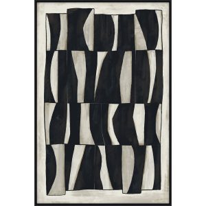 CEBRA ΠΙΝΑΚΑΣ ΔΙΑΚΟΣΜΗΤΙΚΟΣ ΜΕ ΚΟΡΝΙΖΑ 80x120x4cm ΚΑΜΒΑΣ BEIGE ΜΑΥΡΟ ΞΥΛΟ ΜΑΥΡΟ
