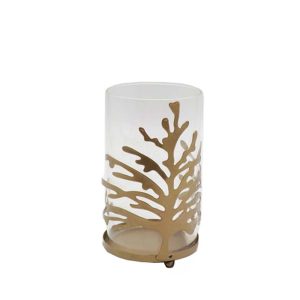 EMBER ΒΑΣΗ ΡΕΣΩ 9x9x14cm ΜΕΤΑΛΛΟ ΧΡΥΣΟ ΜΕΤΑΛΛΙΚΟ ΓΥΑΛΙ