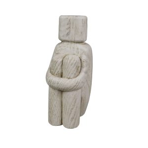 SEDUTO.I ΔΙΑΚΟΣΜΗΤΙΚΟ ΣΩΜΑ 9.5x7.5x20cm POLYRESIN ΜΠΕΖ