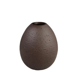 OVALADO.1 ΔΙΑΚΟΣΜΗΤΙΚΟ ΒΑΖΟ 11x11x13.5cm POLYRESIN ΚΑΦΕ ΣΚΟΥΡΟ