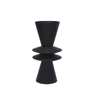 ZIK ΔΙΑΚΟΣΜΗΤΙΚΟ ΚΗΡΟΠΗΓΙΟ 19.5x19.5x66.5cm ΜΕΤΑΛΛΟ ΜΑΥΡΟ