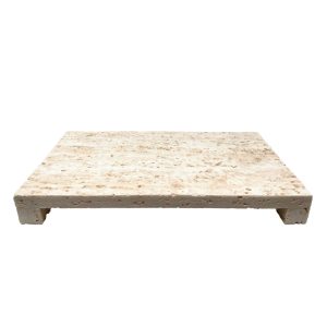 TRAVERTINO ΔΙΣΚΟΣ ΔΙΑΚΟΣΜΗΣΗΣ 40x22x5cm POLYRESIN STONE