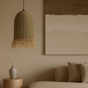 TULUM ΦΩΤΙΣΤΙΚΟ ΟΡΟΦΗΣ 42x42x71cm SEAGRASS ΦΥΣΙΚΟ