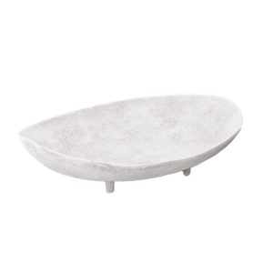 PEDESTAL ΜΠΩΛ ΜΕ ΠΟΔΙ 45x33x12cm ΑΛΟΥΜΙΝΙΟ ΑΣΠΡΟ