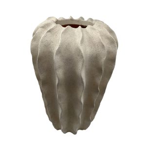 THORNY ΒΑΖΟ 24x24x37.5cm POLYRESIN ΜΠΕΖ
