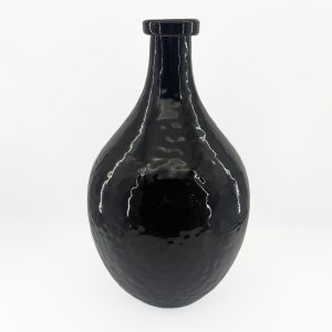 FLACON ΒΑΖΟ 27.5x27.5x46cm ΓΥΑΛΙ ΜΑΥΡΟ