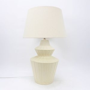 ELYSIA ΦΩΤΙΣΤΙΚΟ ΕΠΙΤΡΑΠΕΖΙΟ 35x35x58cm ΚΕΡΑΜΙΚΟ ΜΠΕΖ ΛΙΝΟ ΜΠΕΖ