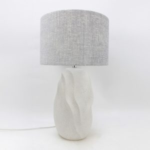 INIR ΦΩΤΙΣΤΙΚΟ ΕΠΙΤΡΑΠΕΖΙΟ 32x32x57cm ΚΕΡΑΜΙΚΟ ΜΠΕΖ ΛΙΝΟ ΓΚΡΙ