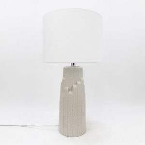 TEKTON ΦΩΤΙΣΤΙΚΟ ΕΠΙΤΡΑΠΕΖΙΟ 25x25x50cm ΚΕΡΑΜΙΚΟ ΓΚΡΙ ΛΙΝΟ ΛΕΥΚΟ