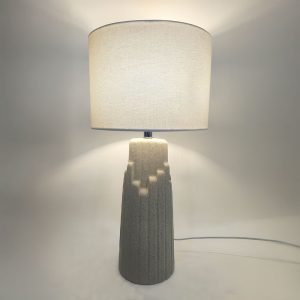 TEKTON ΦΩΤΙΣΤΙΚΟ ΕΠΙΤΡΑΠΕΖΙΟ 25x25x50cm ΚΕΡΑΜΙΚΟ ΓΚΡΙ ΛΙΝΟ ΛΕΥΚΟ