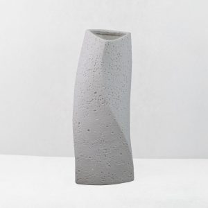 VOID III ΒΑΖΟ 16.5x14.5x39cm RESIN ΑΣΠΡΟ