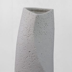 VOID III ΒΑΖΟ 16.5x14.5x39cm RESIN ΑΣΠΡΟ