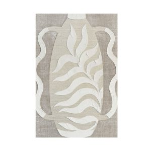WHEAT ΠΙΝΑΚΑΣ ΔΙΑΚΟΣΜΗΤΙΚΟΣ ΜΕ ΚΟΡΝΙΖΑ 80x120x4cm ΚΑΜΒΑΣ ΜΠΕΖ ΛΕΥΚΟ PS