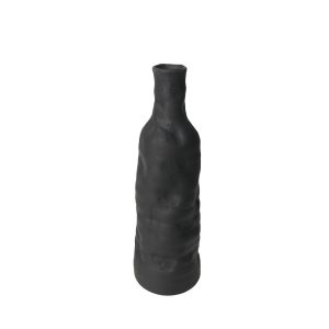 ORENDA ΒΑΖΟ 14.3x14.3x43.7cm ΚΕΡΑΜΙΚΟ ΜΑΥΡΟ