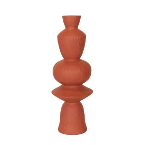 AEON ΔΙΑΚΟΣΜΗΤΙΚΟ 25.5x25.5x71cm MgO ΠΟΡΤΟΚΑΛΙ ΣΚΟΥΡΟ