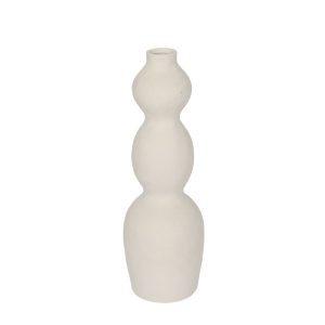 AIRA ΒΑΖΟ 12.5x12.5x39cm ΚΕΡΑΜΙΚΟ ΛΕΥΚΟ