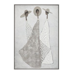 TRINITY ΠΙΝΑΚΑΣ ΔΙΑΚΟΣΜΗΣΗΣ 80x120x4cm ΚΑΜΒΑΣ OFF WHITE STONE GREY ΞΥΛΟ ΓΚΡΙ