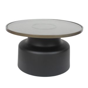 BOW COFFEE TABLE ΜΑΥΡΟ BRONZE 71.5x71.5x40cm