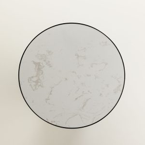 LAMP SIDE TABLE ΛΕΥΚΟ ΜΑΥΡΟ 41x41x63.5cm