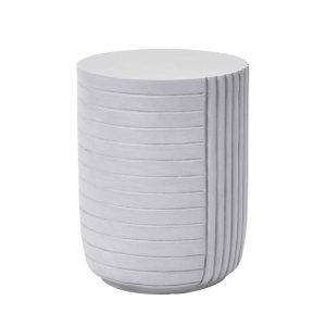 GEOMETRICAL 2 SIDE TABLE ΛΕΥΚΟ 35x35x46cm